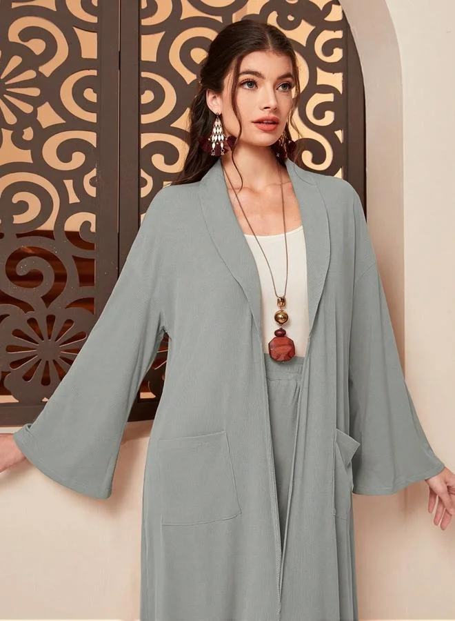 Take Two Women Grey Kimono and Wide Leg Trousers Co-Ords